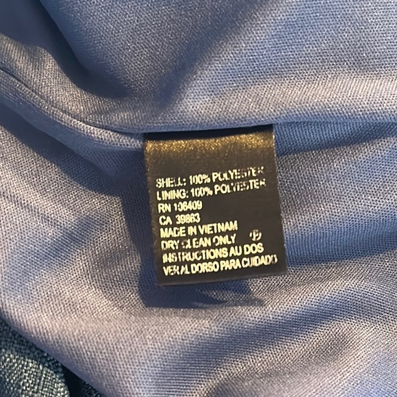 Tahari Sleeveless Linen Look Blue Button-Up Summer Dress - Picture 9 of 10